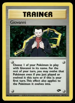 2* Pokemon Cards Giovanni 18/132 Unlimited Holofoil Gym Challenge Holo Rare - Image 1