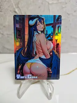 Albedo Trading Card Waifu Goddess Story Anime Girl holo Karte Manga Full Art - Image 1