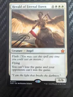 Herald of Eternal Dawn Foundations Regular Card, MTG Near Mint Condition - Image 1