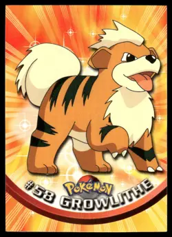 Pokemon Cards Growlithe #58 Topps Trading Cards Series 1 NM *2 - Image 1