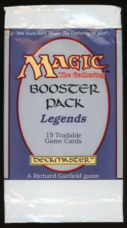 1994 MTG Magic the Gathering Legends Empty Booster Pack Empty No Cards - Image 1