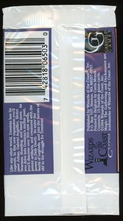 1994 MTG Magic the Gathering Legends Empty Booster Pack Empty No Cards - Image 2