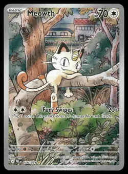 Pokemon Cards Meowth 106/094 Phantasmal Flames Illustration Rare NM - Image 1