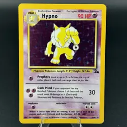 Pokemon TCG Hypno Fossil Holo Rare Card 8/62 - Image 1