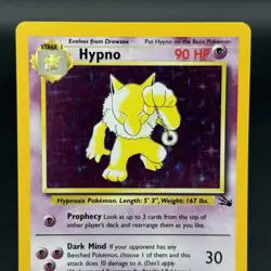 Pokemon TCG Hypno Fossil Holo Rare Card 8/62 - Image 2