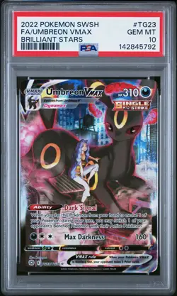 2* Pokemon Card Umbreon Vmax Tg23 PSA 10 Brilliant Stars - Image 1