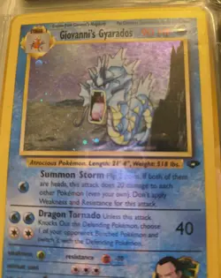 Pokemon Giovanni's Gyarados Gym Challenge Holo Rare Card 5/132 90 HP WOTC - Image 1