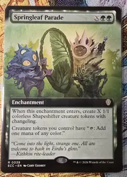 Springleaf Parade (Extended Art) Cmder: Lorwyn Eclipsed, Regular, MTG, #39,NM++ - Image 1
