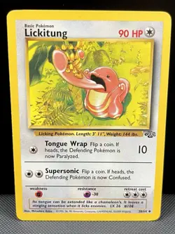 Lickitung 38/64 - Uncommon - WoTC Vintage Jungle Set Pokemon Card NM/LP - Image 1