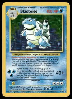 2* Pokemon Cards Blastoise 2/102 Holo Base Set Rare - Image 1
