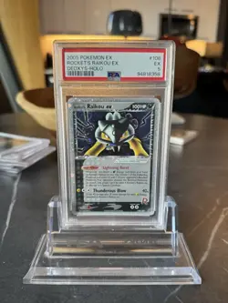 Pokemon Rocket's Raikou ex 108/107 Deoxys Holo Rare Vintage Pokemon PSA 5 - Image 1