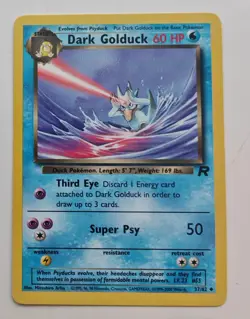 Pokemon Dark Golduck Card 37/82 Team Rocket Non-Holo LP - Image 1