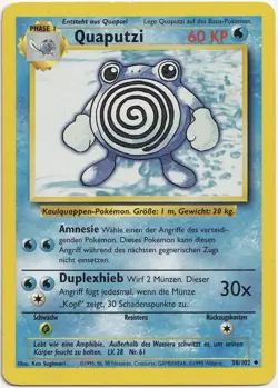 Pokemon Quaputzi Uncommon Base Set 38/102 EXC Deutsch - Image 1