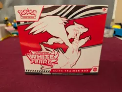Pokemon White Flare Elite Trainer Box ETB [Sealed, Box Damage] & 6 Booster Packs - Image 2