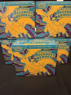 Pokemon Ascended Heroes ETB Elite Trainer Boxes Lot Of 5 Sealed New! - Image 1
