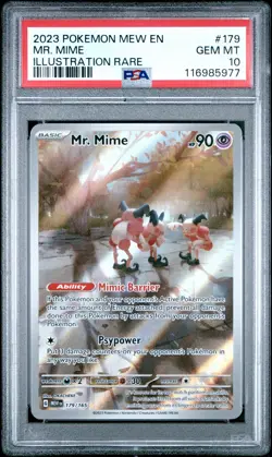 PSA 10 2023 POKEMON MEW EN 151 179/165 MR. MIME ILLUSTRATION RARE - Image 1