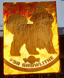 Pokemon Topps TV ANIMATION EDITION blue logo foil GROWLITHE (58) - Image 3