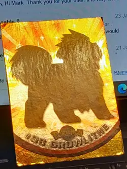 Pokemon Topps TV ANIMATION EDITION blue logo foil GROWLITHE (58) - Image 4