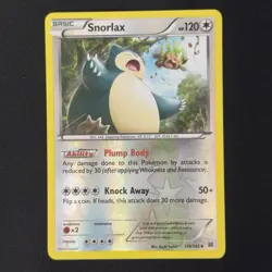 Snorlax 118/162 Reverse Holo XY BREAKthrough Pokemon English LP+ - Image 1