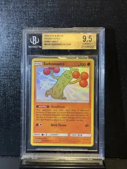 BGS 9.5 GEM MINT 2019 POKEMON SUN &MOON HIDDEN FATES SUDOWOODO SHINY VAULT #SV20 - Image 1