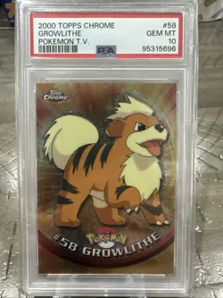 Pokemon Lt. Surge's Bargain Mega Evolution 185/132 PSA 10 Growlithe Combo - Image 1