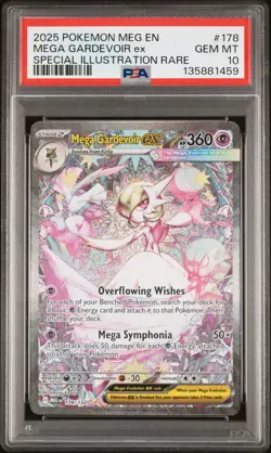 2025 POKEMON MEG EN-MEGA EVOLUTION #178 MEGA GARDEVOIR EX PSA 10 - Image 1
