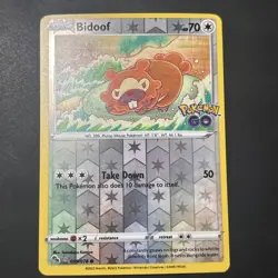 Bidoof (Peelable Ditto) 59/78 Pokemon GO Unpeeled ditto LP - Image 1