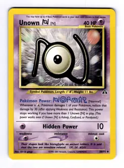 Unown [N] Neo Discovery #50 (2001) Uncommon NM Pokemon - Image 1