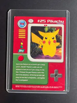 Pokemon '025 Pikachu 1999 Topps Movie Vintage LP - Image 2