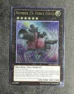 Yugioh Number 25: Force Focus GAOV-EN045 1st Edition Ultimate Rare UTR - Image 1