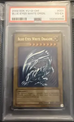 Yu-Gi-Oh Blue-Eyes White Dragon Holo SDK Star Deck Kaiba 001 PSA 4 VG-EX - Image 1