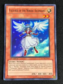 YUGIOH VALKYRIE OF THE NORDIC ASCENDANT STOR-EN017 1ST SUPER LP - Image 1