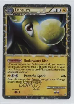 Lanturn Prime Holo Pokemon HeartGold & SoulSilver Unleashed #86 2010 - Image 1