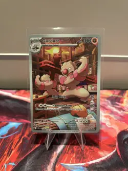 Pokemon TCG Gurdurr 126/086 Black Bolt Illustration Rare NM - Image 1