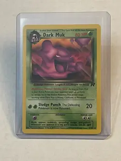 VTG Pokemon TCG Dark Muk 41/82 Team Rocket Non Holo Unlimited WOTC 2000 LP - Image 1