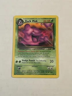 VTG Pokemon TCG Dark Muk 41/82 Team Rocket Non Holo Unlimited WOTC 2000 LP - Image 3