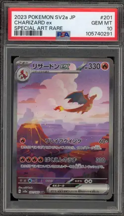 Pokemon Charizard ex 151 sv2a Japanese Special Art Rare #201 PSA 10 Gem Mint - Image 1