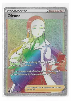 Oleana 202/192 Rebel Clash Rainbow Full Art Secret Rare Trainer Pokemon TCG NM - Image 1