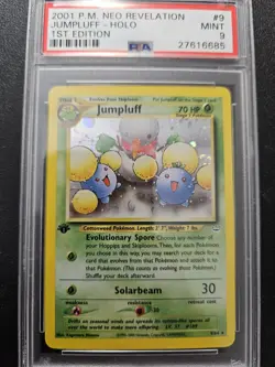 Pokemon PSA 9 1st Edition Neo Revelation Jumpluff Holo Rare 9/64 MINT - Image 1