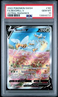 PSA 10 Beedrill V 161/189 Pokemon Astral Radiance Alternate Art 2022 GEM MINT - Image 1