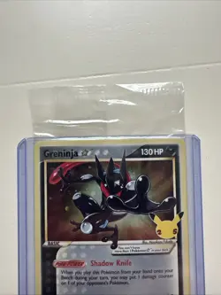 Pokemon TCG Greninja Gold Star SWSH144 Celebrations Black Star Promo SEALED 📈🔥 - Image 2