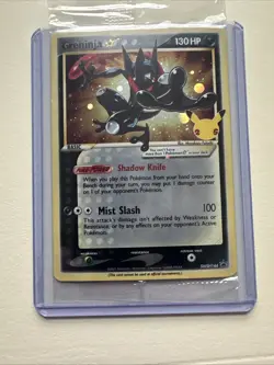 Pokemon TCG Greninja Gold Star SWSH144 Celebrations Black Star Promo SEALED 📈🔥 - Image 3