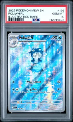 2023 POKEMON MEW EN-151 ILLUSTRATION RARE #176 POLIWHIRL PSA 10 - Image 1