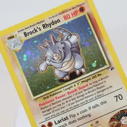 Pokemon TCG - Brock's Rhydon 2/132 Gym Heroes Holo Rare WOTC - EXC/NM - Image 1