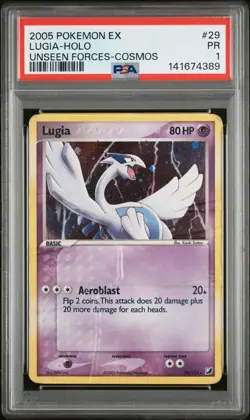 Pokemon Lugia EX Unseen Forces Holo Rare Cosmos #29 PSA 1 LOW POP - Image 1