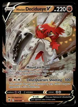 Pokemon TCG Astral Radiance #083/189 Hisuian Decidueye V NM - Image 1