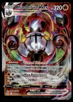 Pokemon TCG SWSH08: Fusion Strike #040/264 Chandelure VMAX Holo NM - Image 1