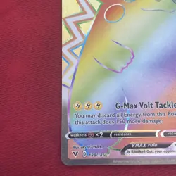Pokemon TCG Vivid Voltage Pikachu VMAX Rainbow Rare #188/185 Secret Rare NM-M! - Image 4