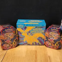 Pokemon TCG Mega Evolution Ascended Heroes Elite Trainer Box & Charizard Tins - Image 1
