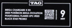 2025 Pokemon Phantasmal Flames Mega Charizard X EX Black Star Promo TAG 9 (943) - Image 3